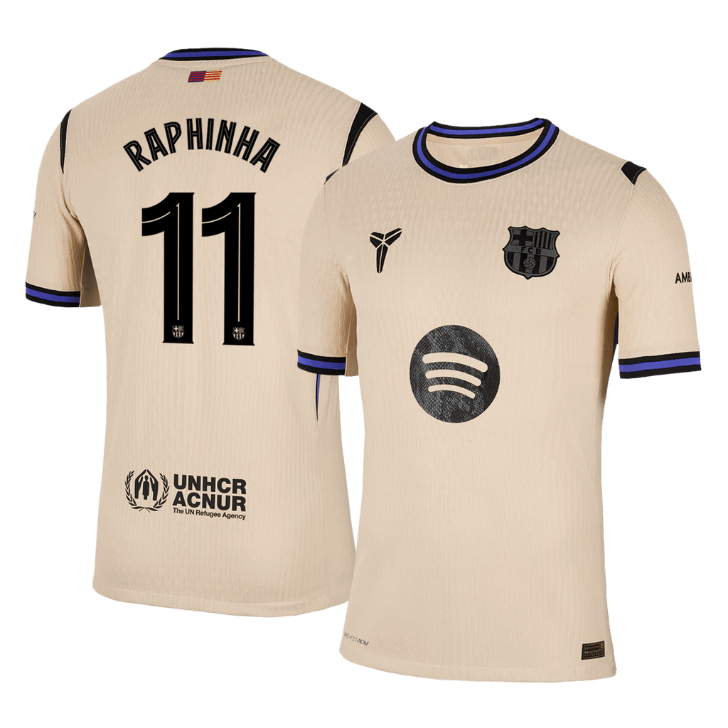 Barcelona RAPHINHA #11 Away Soccer Jersey Authentic 2025/26 - UCL Edition - Football Shirt | SmartJerseys | Official Quality
