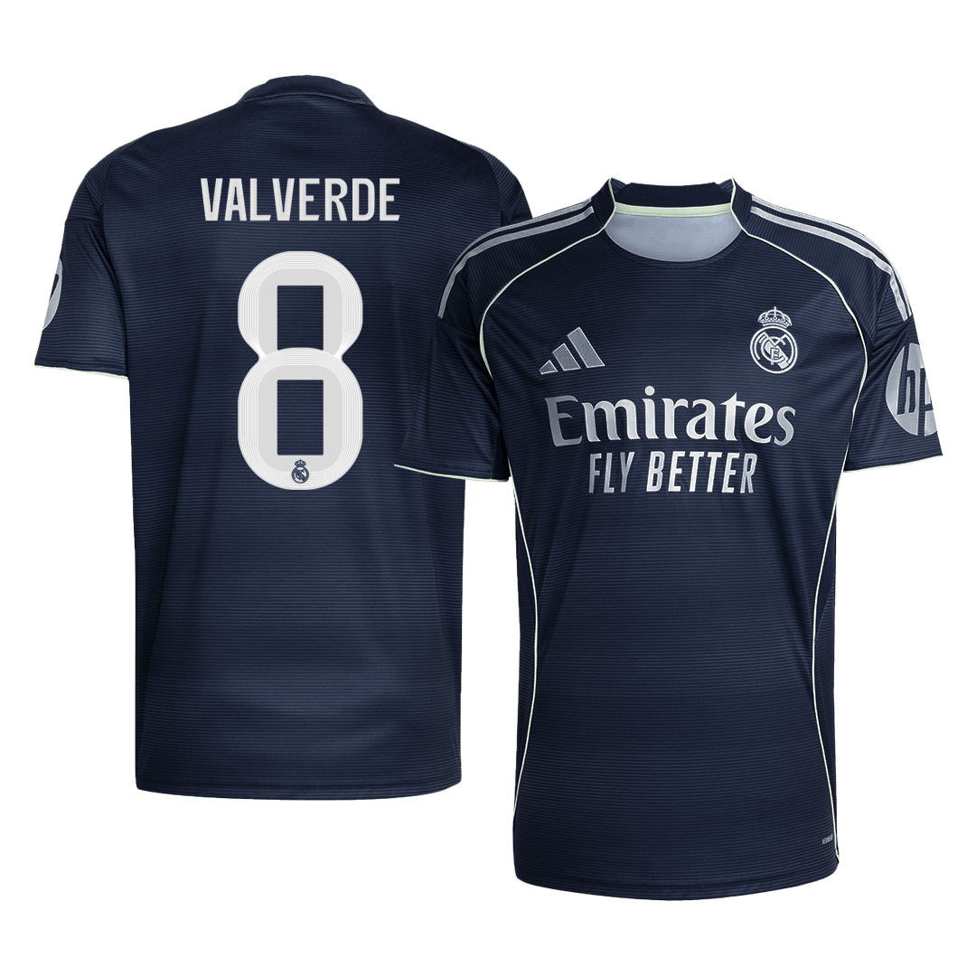 Real Madrid VALVERDE #8 Away Soccer Jersey 2025/26 - Football Shirt | SmartJerseys | Official Quality