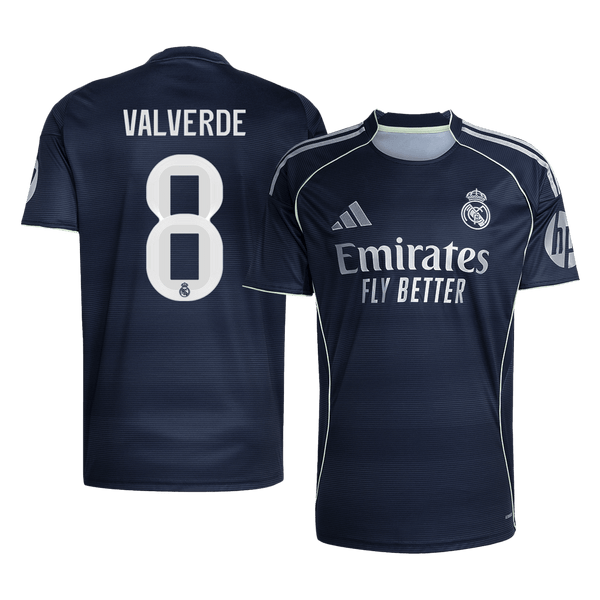 Real Madrid VALVERDE #8 Away Soccer Jersey 2025/26 - Football Shirt | SmartJerseys | Official Quality