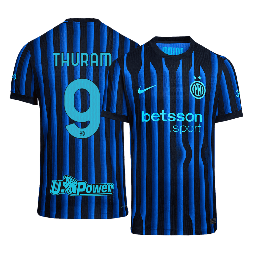 THURAM #9 Authentic Inter Milan Home Soccer Jersey 2025/26 Blue&Black - Football Shirt | SmartJerseys | Official Quality