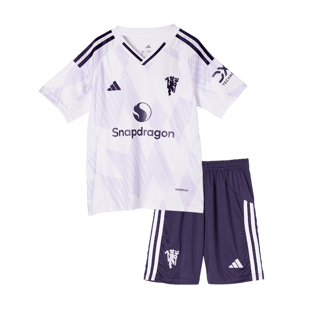 Manchester United Away Soccer Jersey Kit 2025/26 Kids(Jersey+Shorts)