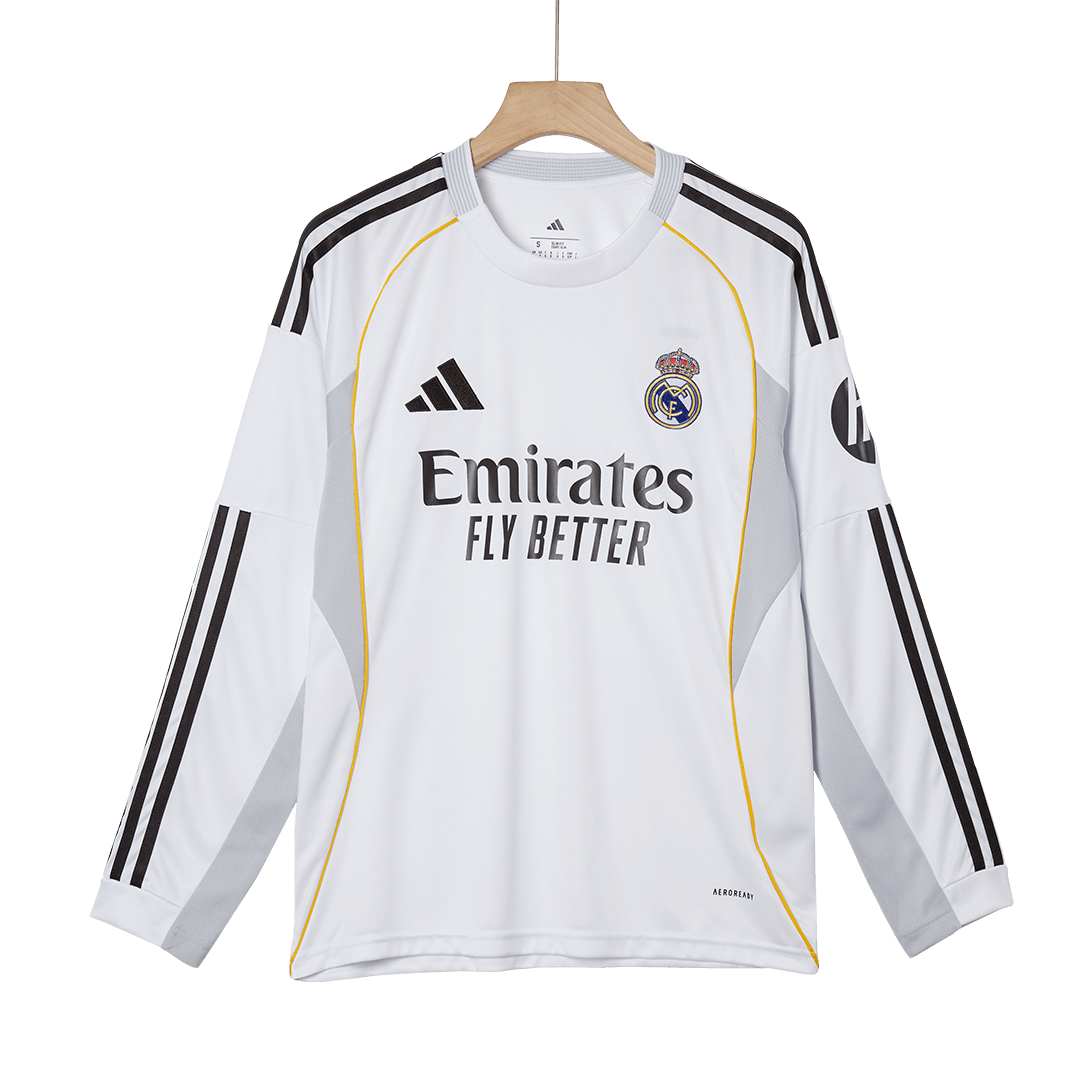 Maillot domicile manches longues du Real Madrid 2025/26