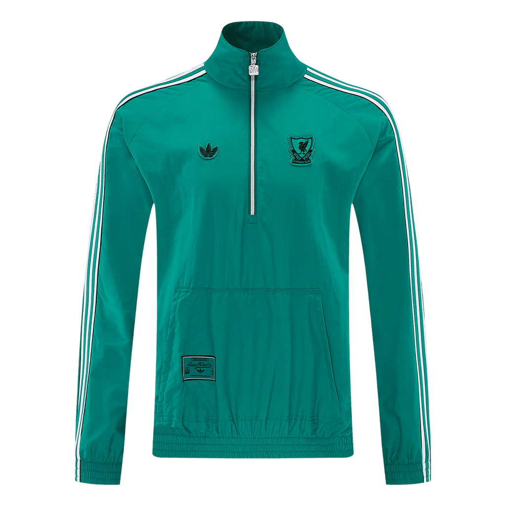 Liverpool 1/2 Zipper Windbreaker Jacket Green 2026