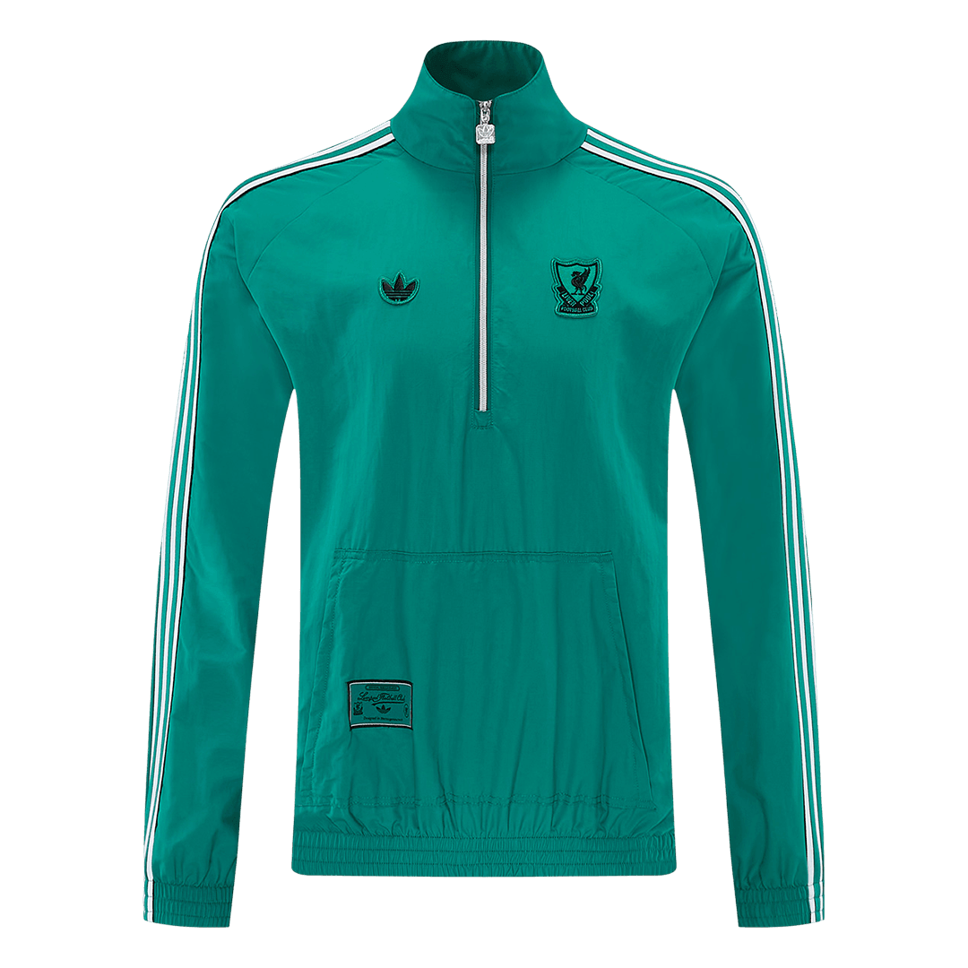 Liverpool 1/2 Zipper Windbreaker Jacket Green 2026