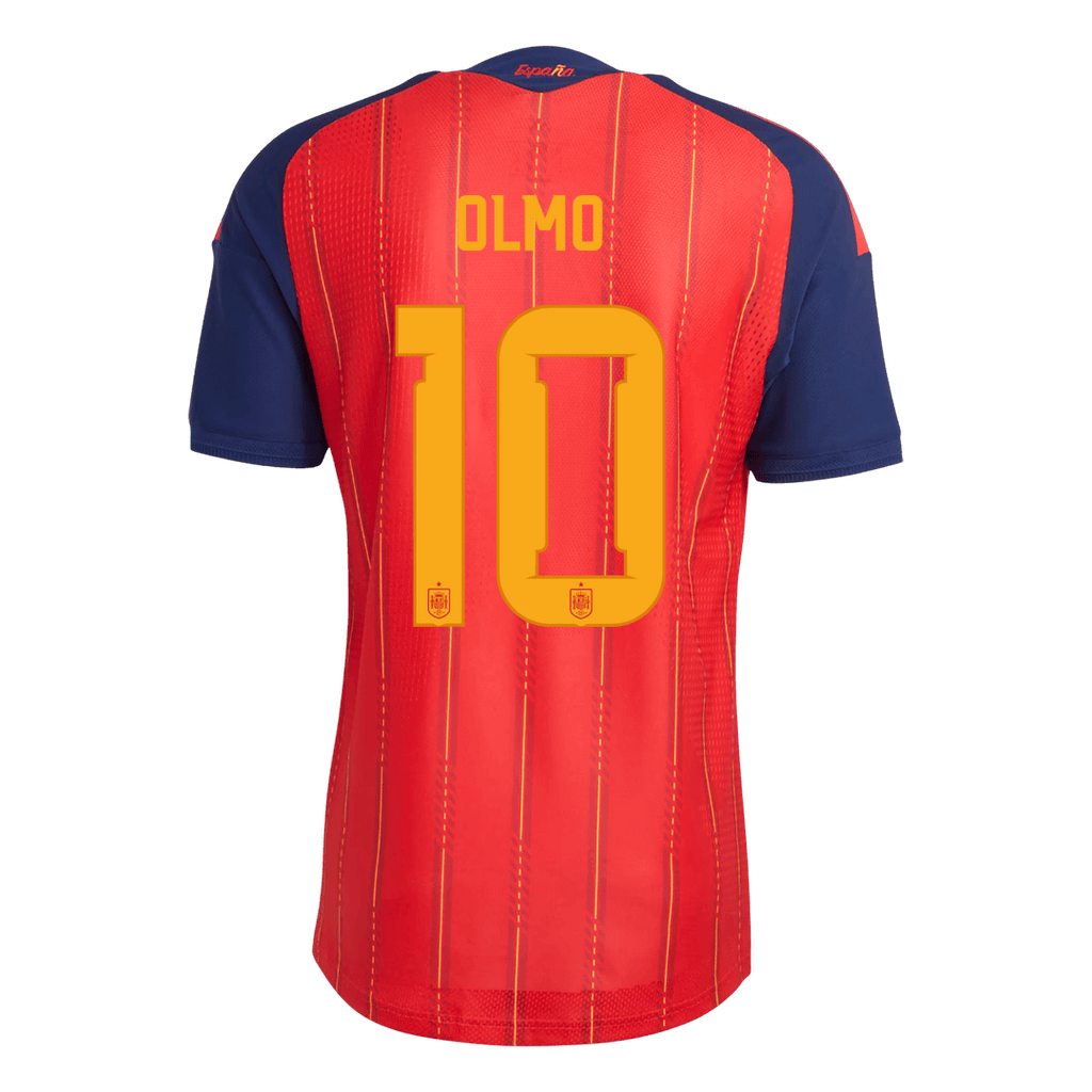 OLMO #10 Men Player Version Spain Home Soccer Jersey World Cup 2026 Red