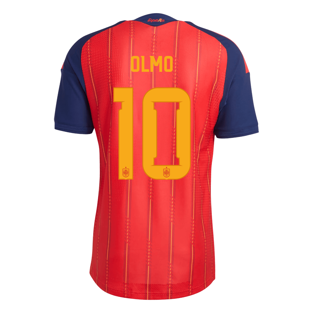 OLMO #10 Men Player Version Spain Home Soccer Jersey World Cup 2026 Red