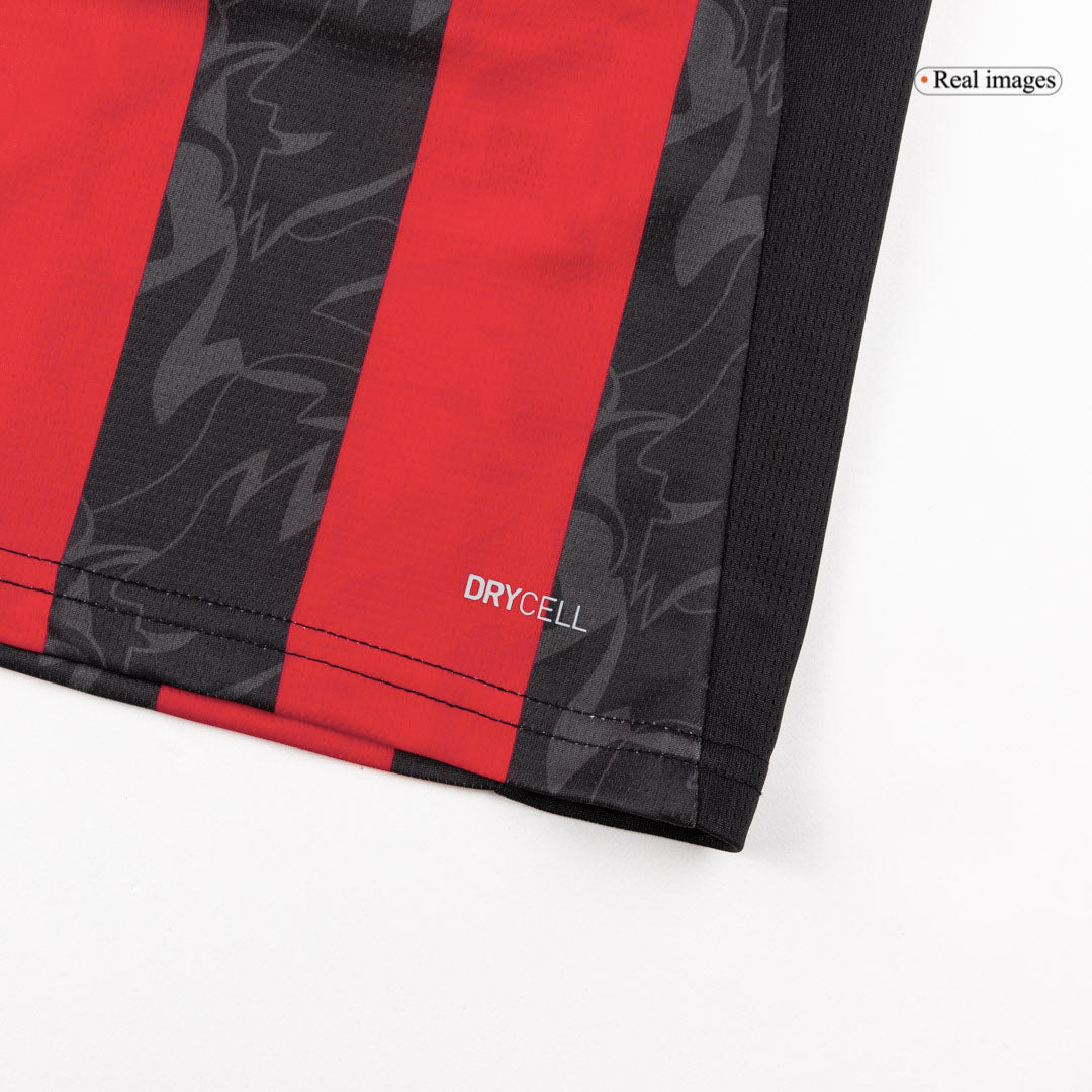 Tenue domicile de l'AC Milan (maillot + short + chaussettes) 2025/26 Rouge et Noir