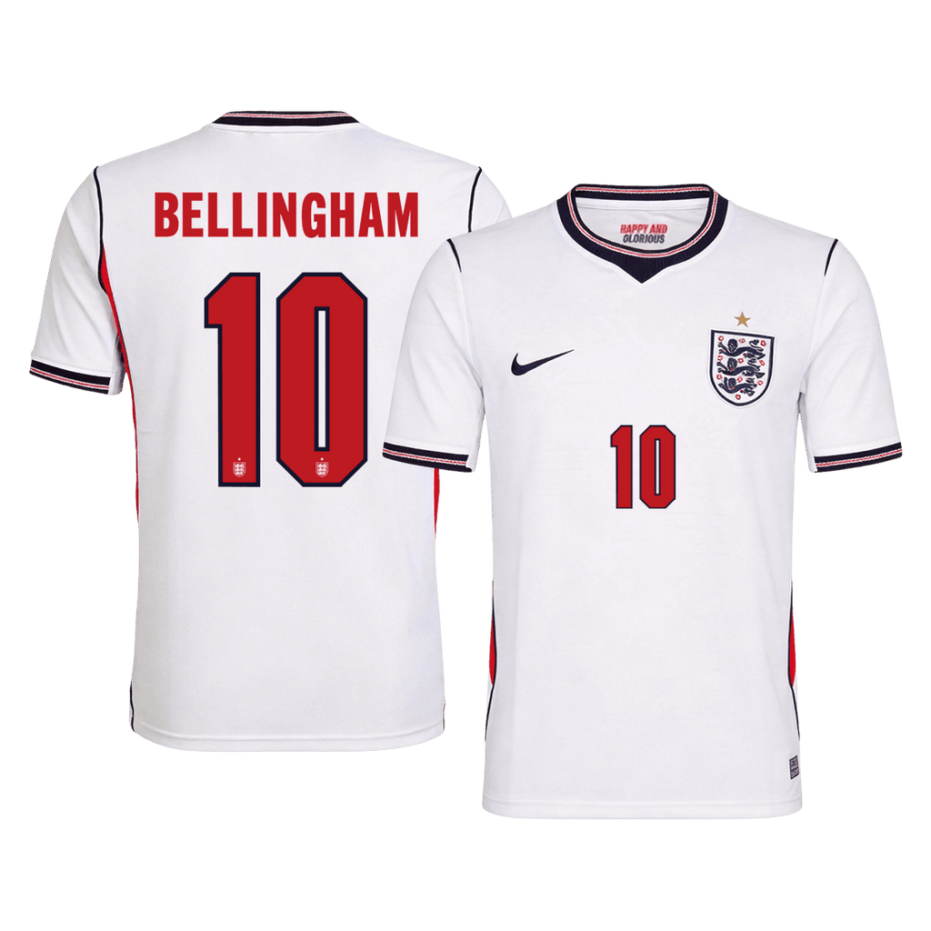 BELLINGHAM #10 England Home Soccer Jersey World Cup 2026 White