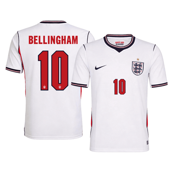 BELLINGHAM #10 England Home Soccer Jersey World Cup 2026 White