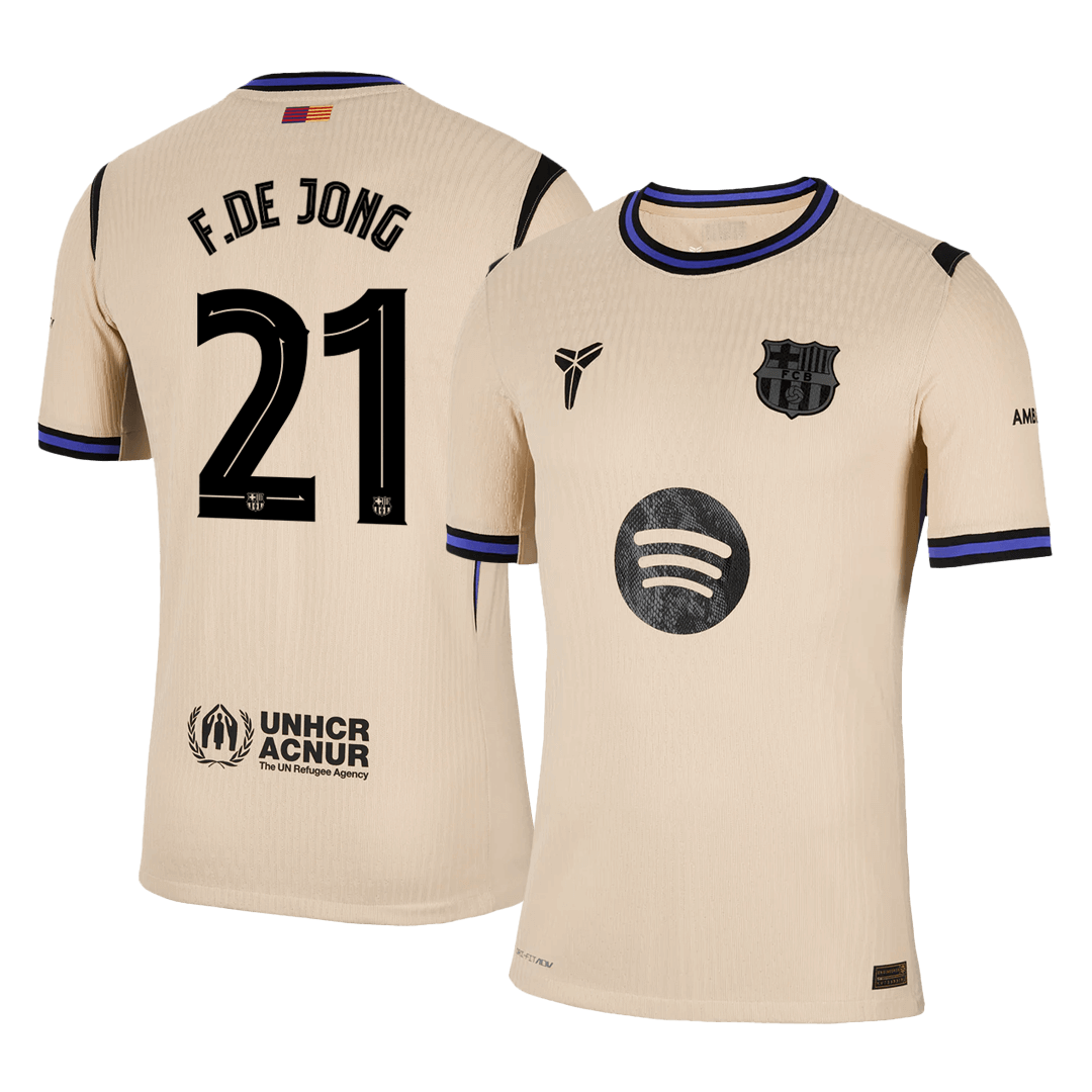 Barcelona F.DE JONG #21 Away Soccer Jersey Authentic 2025/26 - UCL Edition - Football Shirt | SmartJerseys | Official Quality