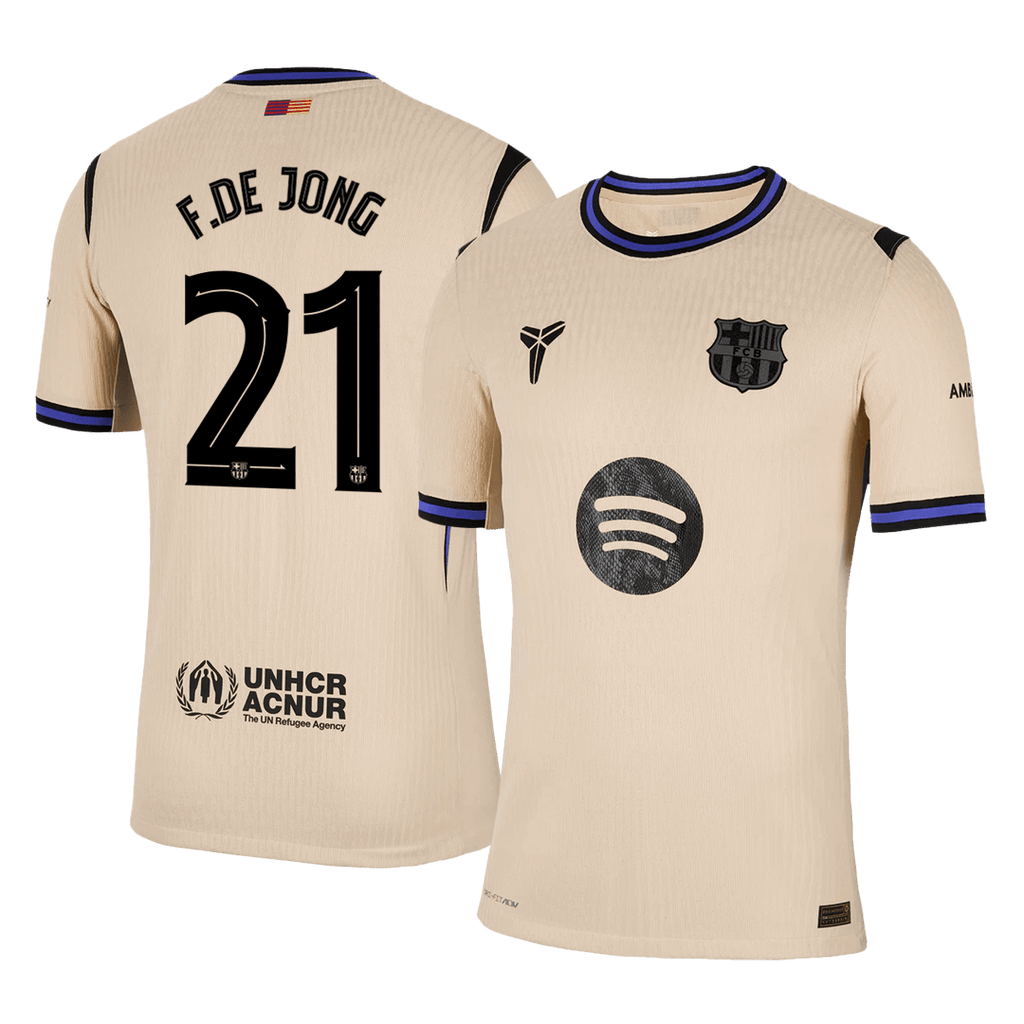 Barcelona F.DE JONG #21 Away Soccer Jersey Authentic 2025/26 - UCL Edition - Football Shirt | SmartJerseys | Official Quality