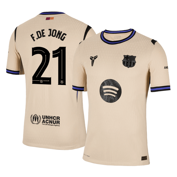 Barcelona F.DE JONG #21 Away Soccer Jersey Authentic 2025/26 - UCL Edition - Football Shirt | SmartJerseys | Official Quality