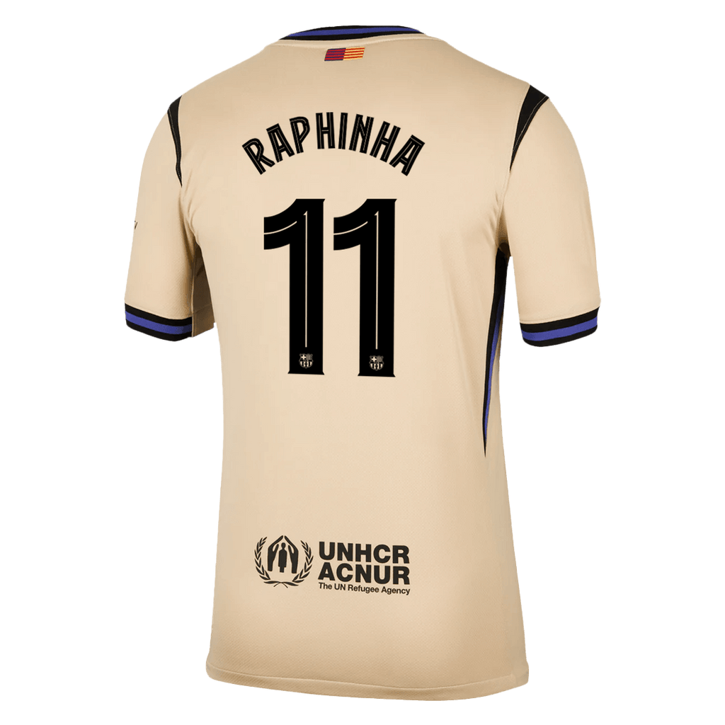 Barcelona RAPHINHA #11 Away Soccer Jersey 2025/26 - UCL Edition