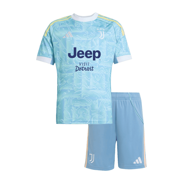 Kid's Juventus Away Soccer Jersey Kit 25/26 Blue - Football Shirt | SmartJerseys | Official Quality