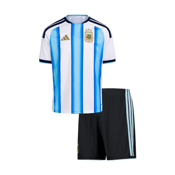 Kid's Argentina Home Soccer Jersey Kit(Jersey+Shorts) 25/26 Blue&White - Football Shirt | SmartJerseys | Official Quality