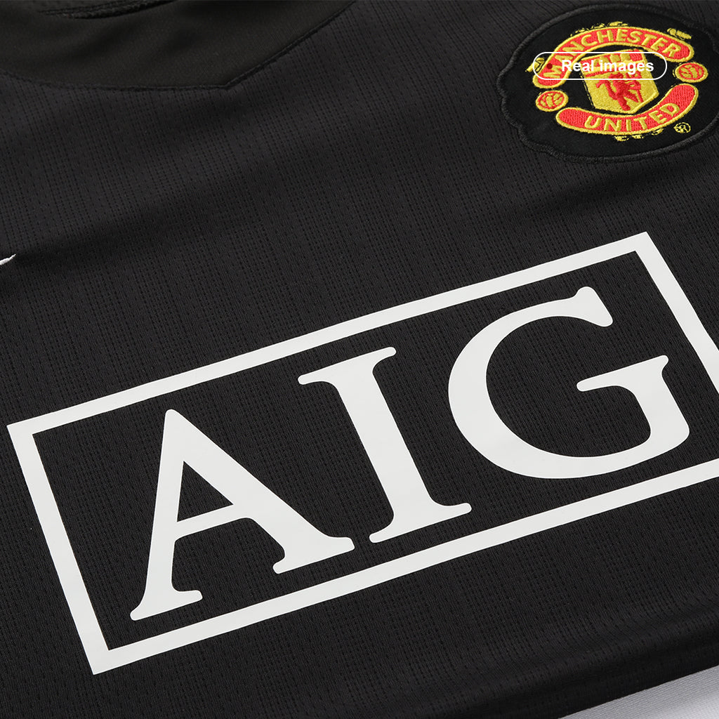 Manchester United SCHOLES #18 Away Soccer Jersey Retro 2007/08