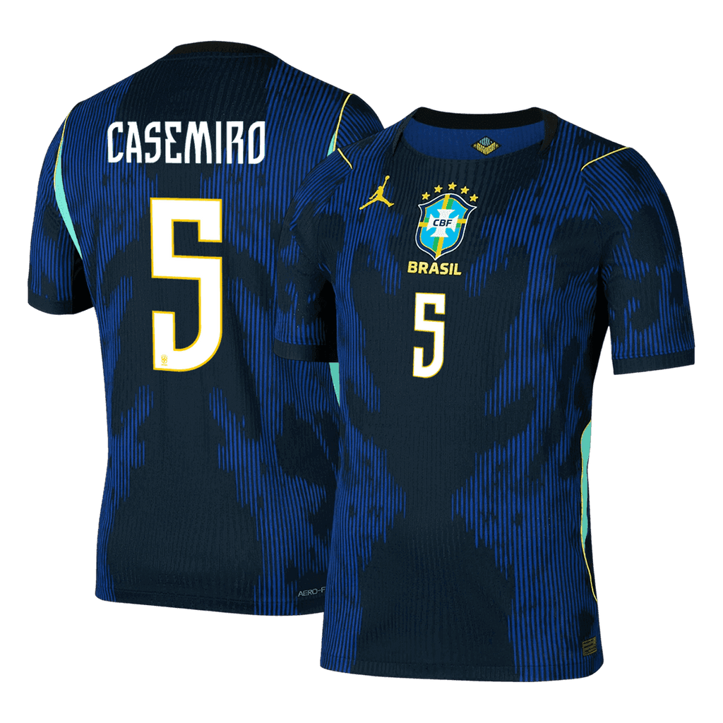 CASEMIRO #5 Player Version Brazil Away Soccer Jersey World Cup 2026 Navy