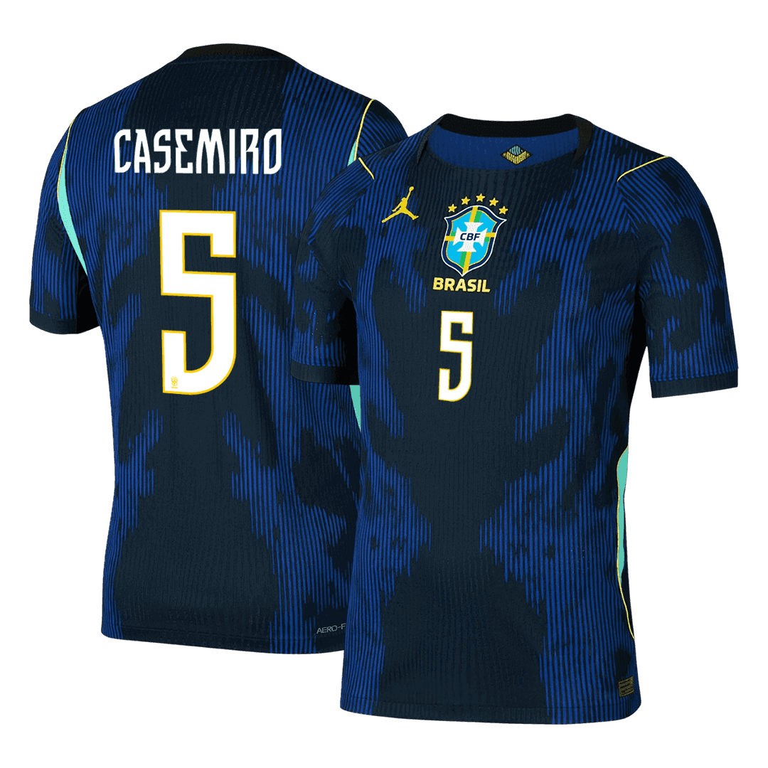 CASEMIRO #5 Player Version Brazil Away Soccer Jersey World Cup 2026 Navy