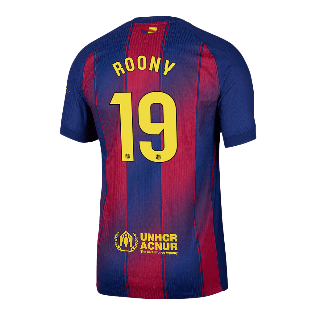 ROONY #19 Authentic Barcelona Home Soccer Jersey 2025/26 Red&Blue