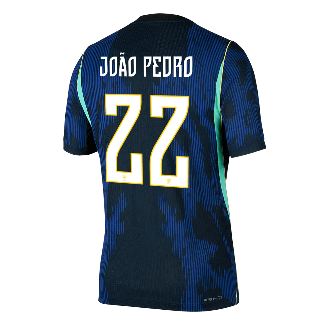 JOÃO PEDRO #22 Player Version Brazil Away Soccer Jersey World Cup 2026 Navy
