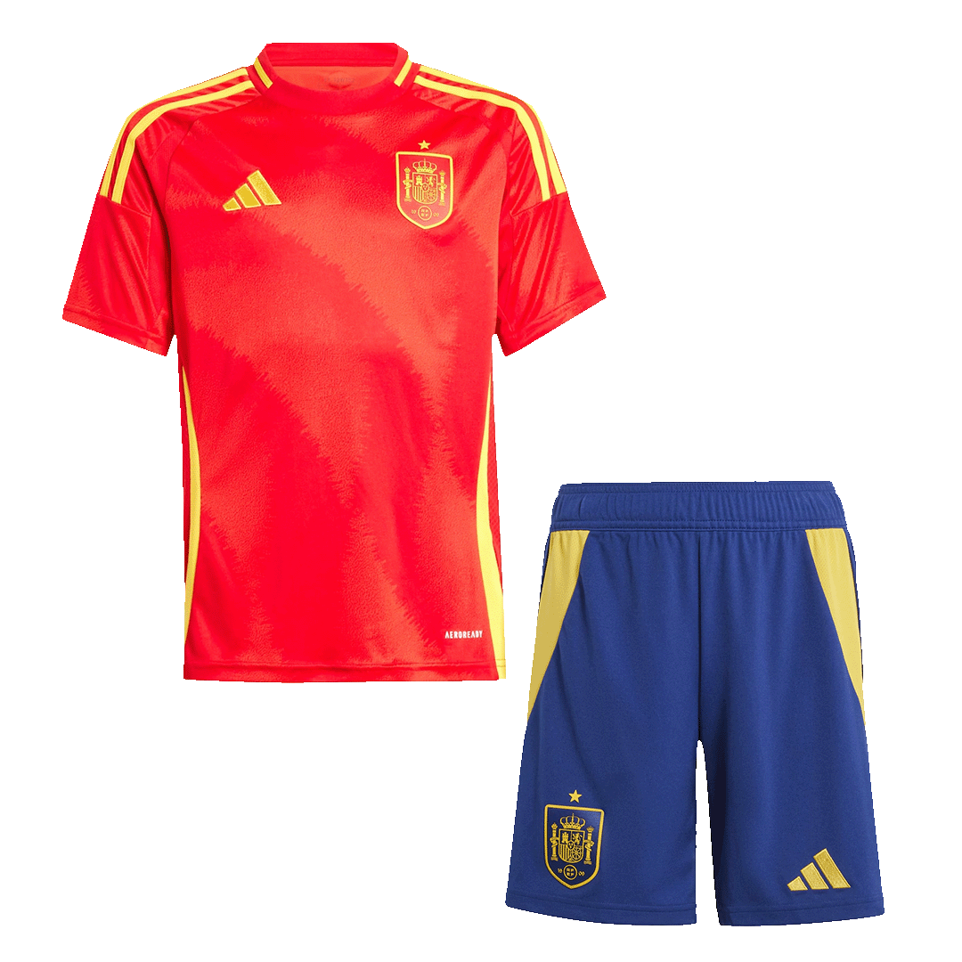 Spain Home Jersey Kit EURO 2024 Kids(Jersey+Shorts) - Football Shirt | SmartJerseys | Official Quality