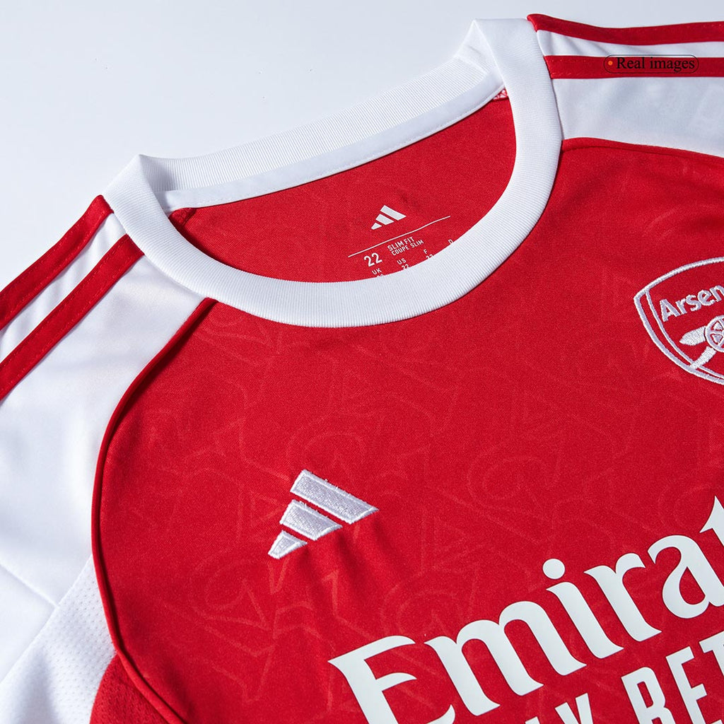 Kid's Arsenal Home Soccer Jersey Kit(Jersey+Shorts) 2025/26 Red