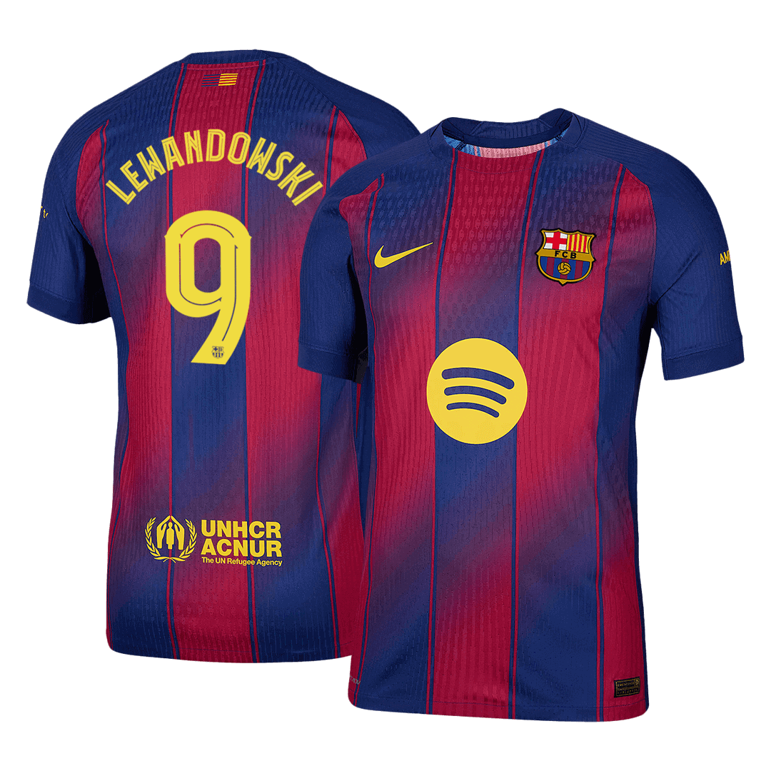 Barcelona LEWANDOWSKI #9 Home Soccer Jersey Authentic 2025/26 - UCL Edition - Football Shirt | SmartJerseys | Official Quality