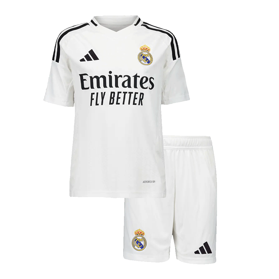 Real Madrid Home Jersey Kit 2024/25 Kids(Jersey+Shorts) - Football Shirt | SmartJerseys | Official Quality