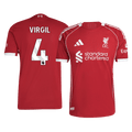 Liverpool VIRGIL #4 Home Soccer Jersey Authentic 2025/26 - Football Shirt | SmartJerseys | Official Quality