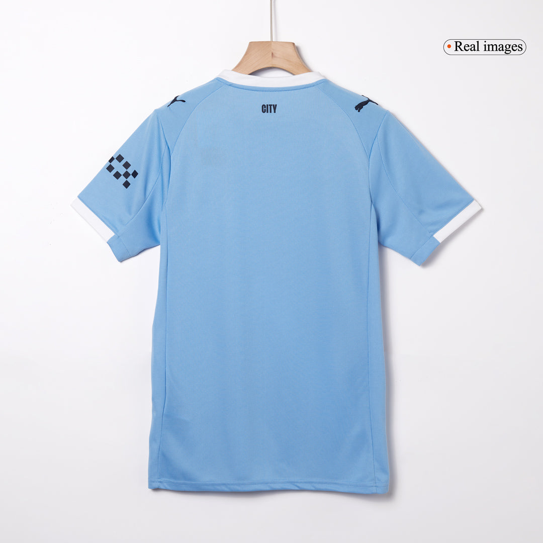 DE BRUYNE #17 Manchester City Home Soccer Jersey 2025/26 Blue