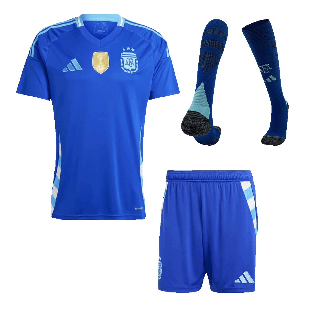 Argentina Away Jersey Kit 2024 (Jersey+Shorts+Socks) - Football Shirt | SmartJerseys | Official Quality