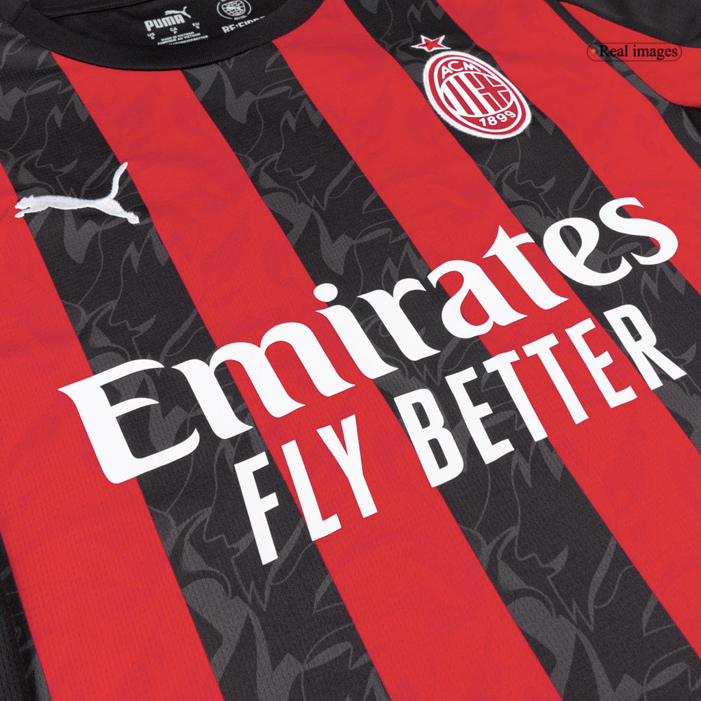Tenue domicile de l'AC Milan (maillot + short + chaussettes) 2025/26 Rouge et Noir