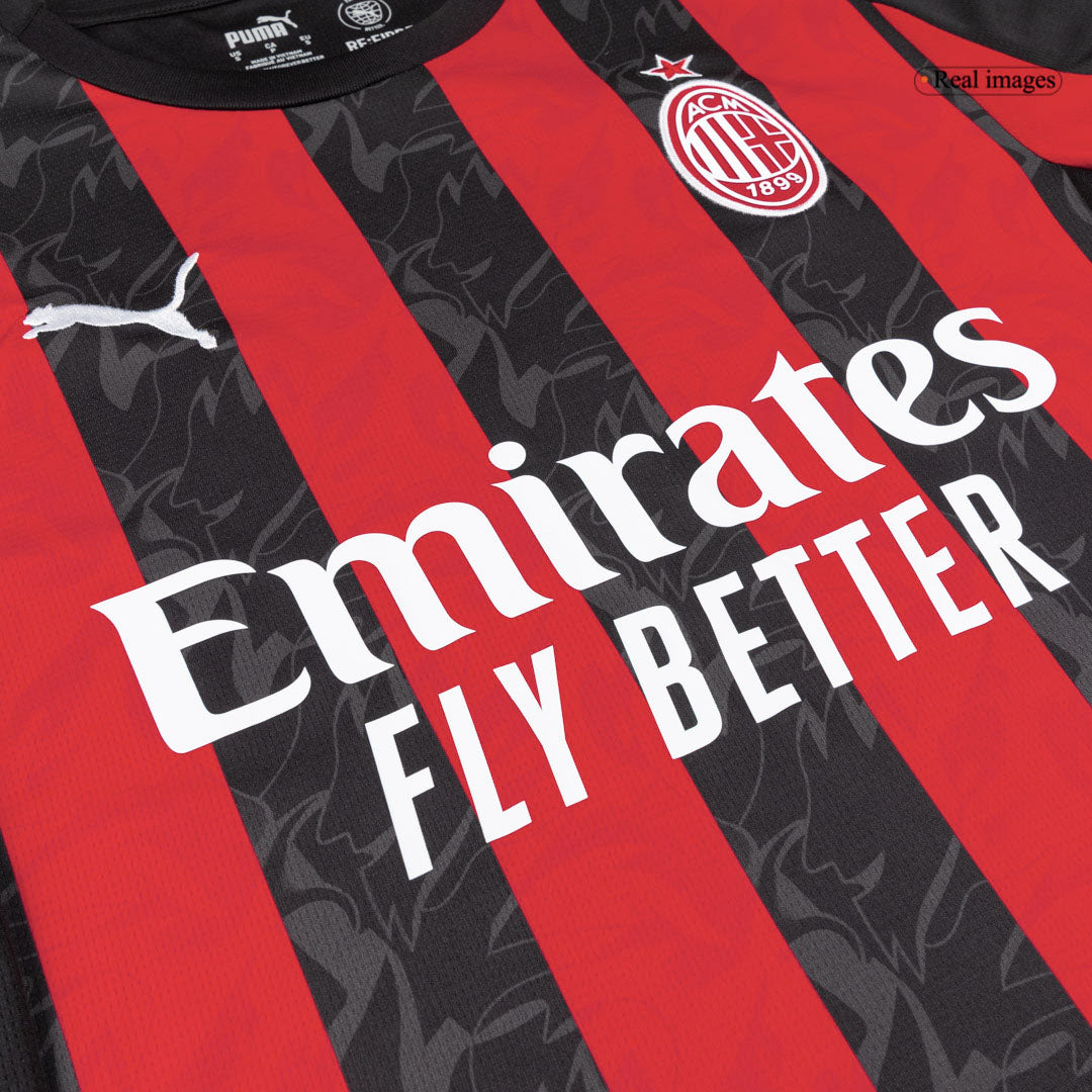 Tenue domicile de l'AC Milan (maillot + short + chaussettes) 2025/26 Rouge et Noir