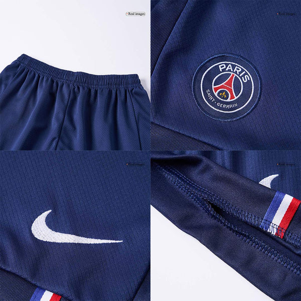 Kit de camiseta de fútbol local del PSG para niños (camiseta, pantalón corto y calcetines) 2025/26 azul marino