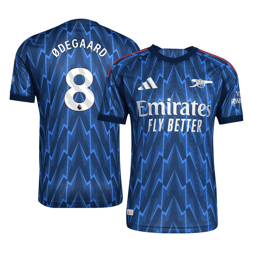 ØDEGAARD #8 Authentic Arsenal Away Soccer Jersey 2025/26 Blue - Football Shirt | SmartJerseys | Official Quality