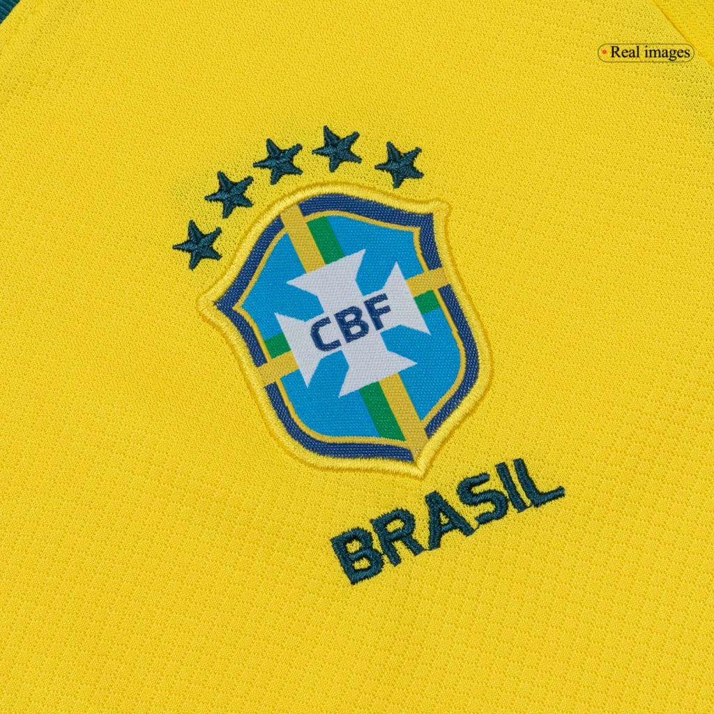 Kid's Brazil Home Soccer Jersey Kit(Jersey+Shorts) World Cup 2026 Yellow