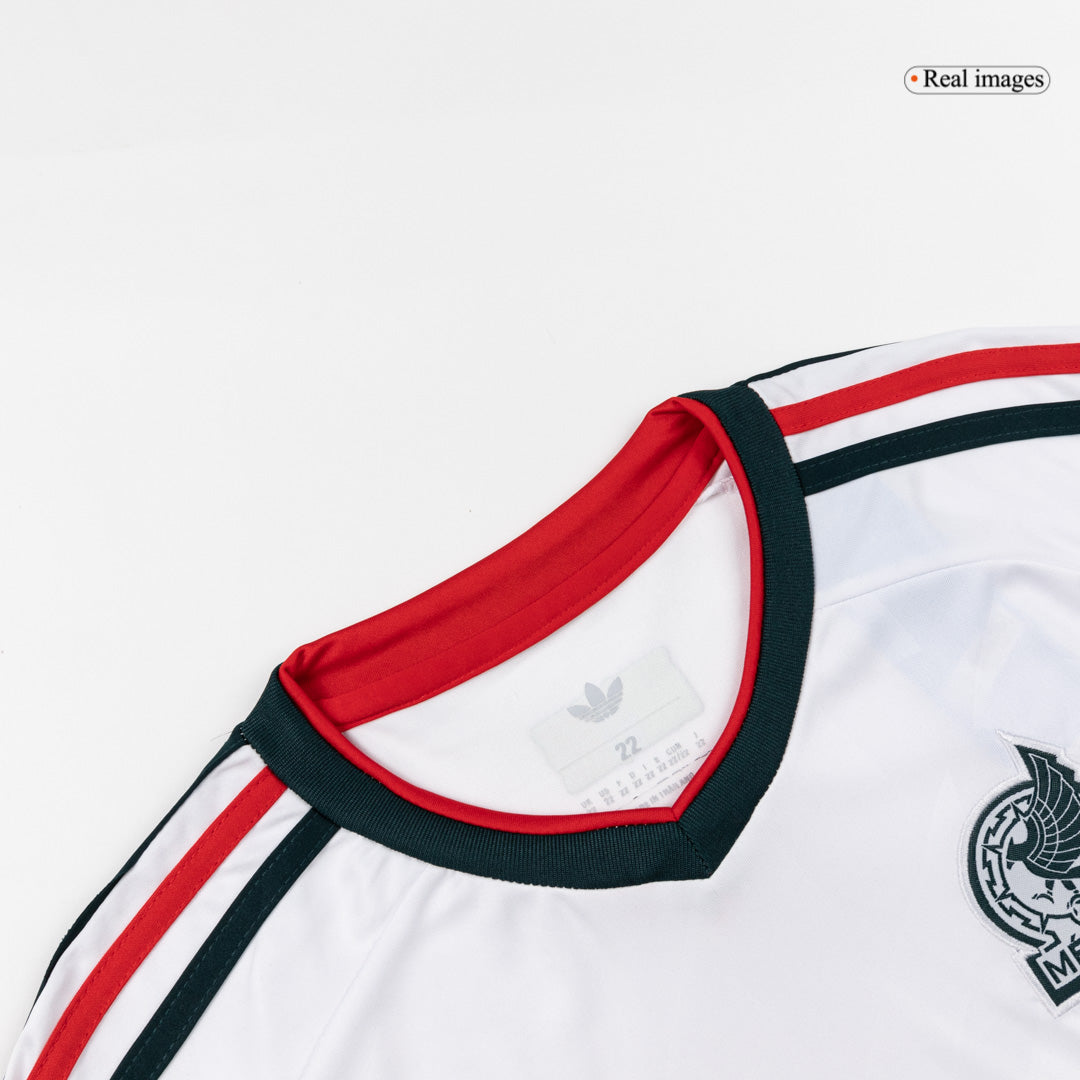 Kid's Mexico Away Soccer Jersey Kit(Jersey+Shorts) World Cup 2026 White