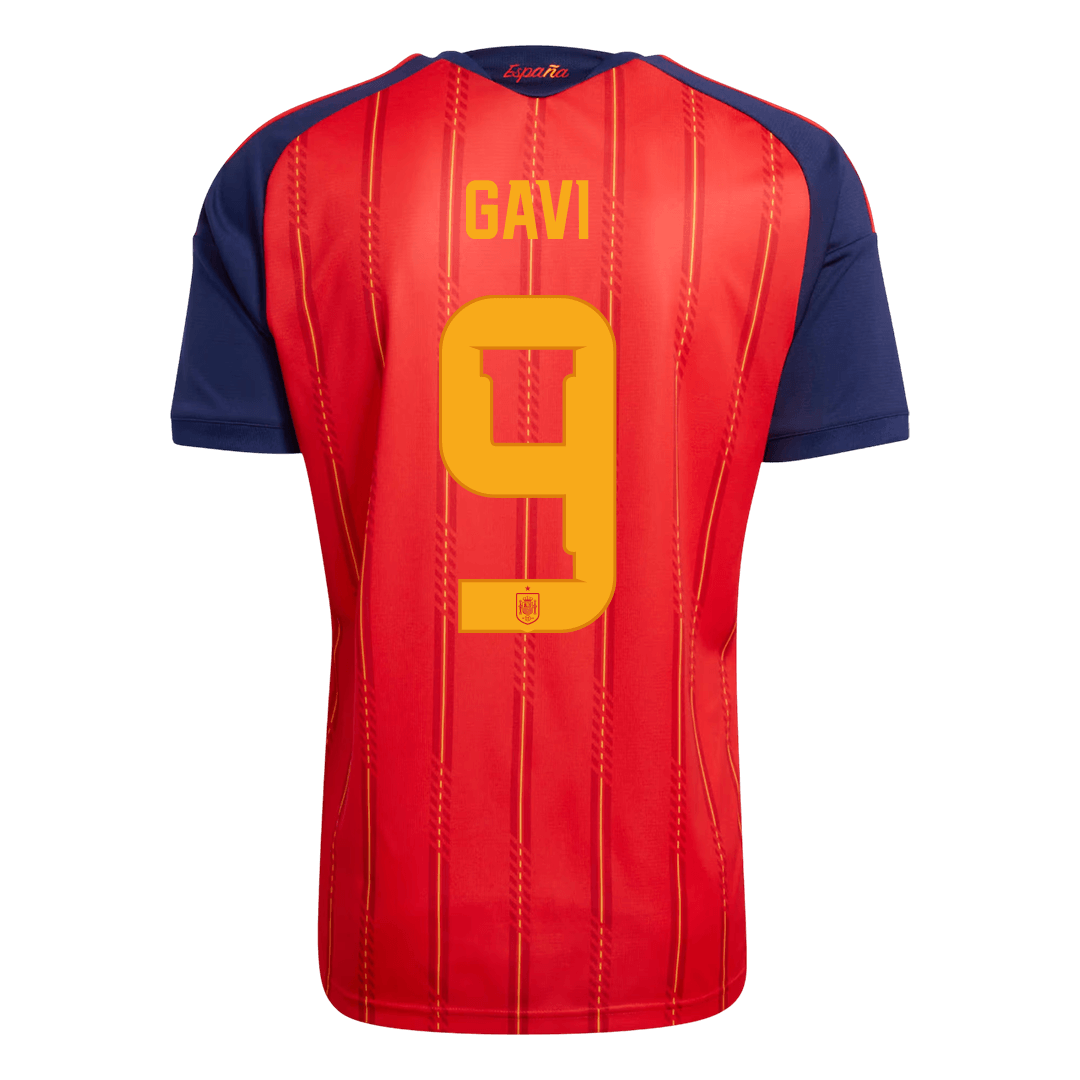 GAVI #9 Spain Home Soccer Jersey World Cup 2026 Red