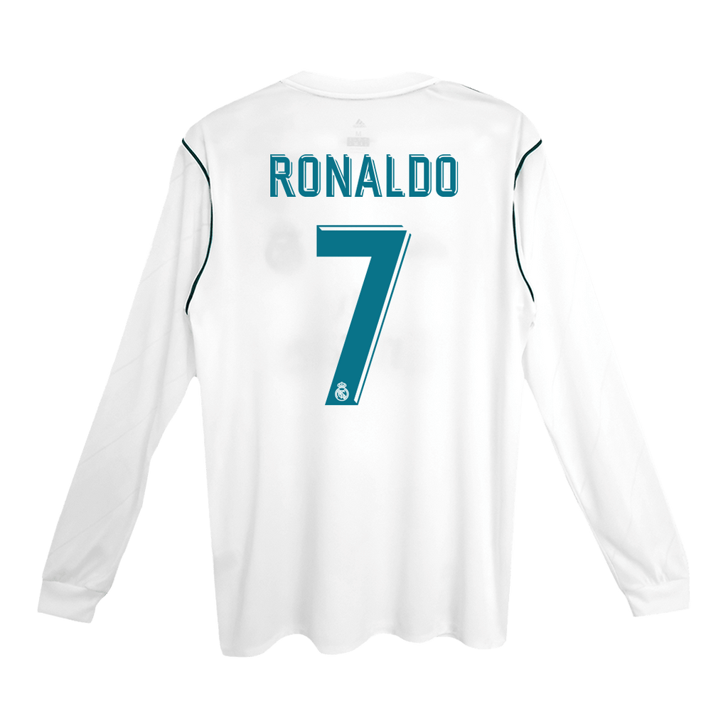 Real Madrid RONALDO #7 Home Jersey Retro 2017/18 - Long Sleeve - Football Shirt | SmartJerseys | Official Quality