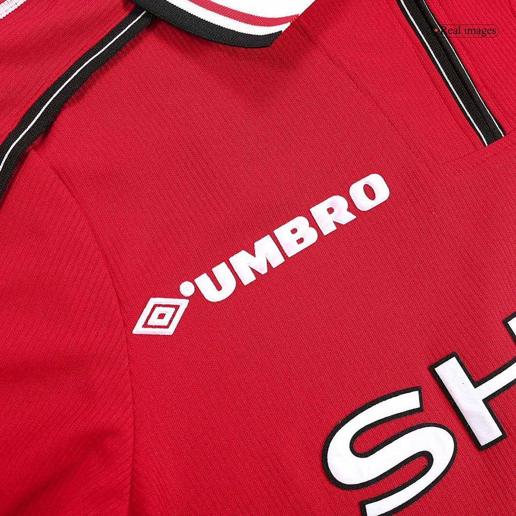 Maillot rétro domicile de Manchester United 1998/99 - Manches longues
