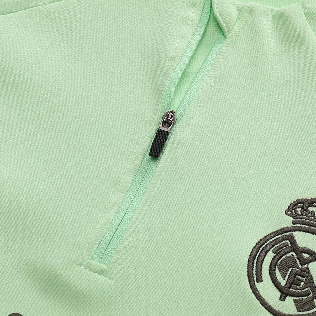 Conjunto de sudadera con cremallera del Real Madrid para niño (camiseta y pantalón) 25/26 Verde