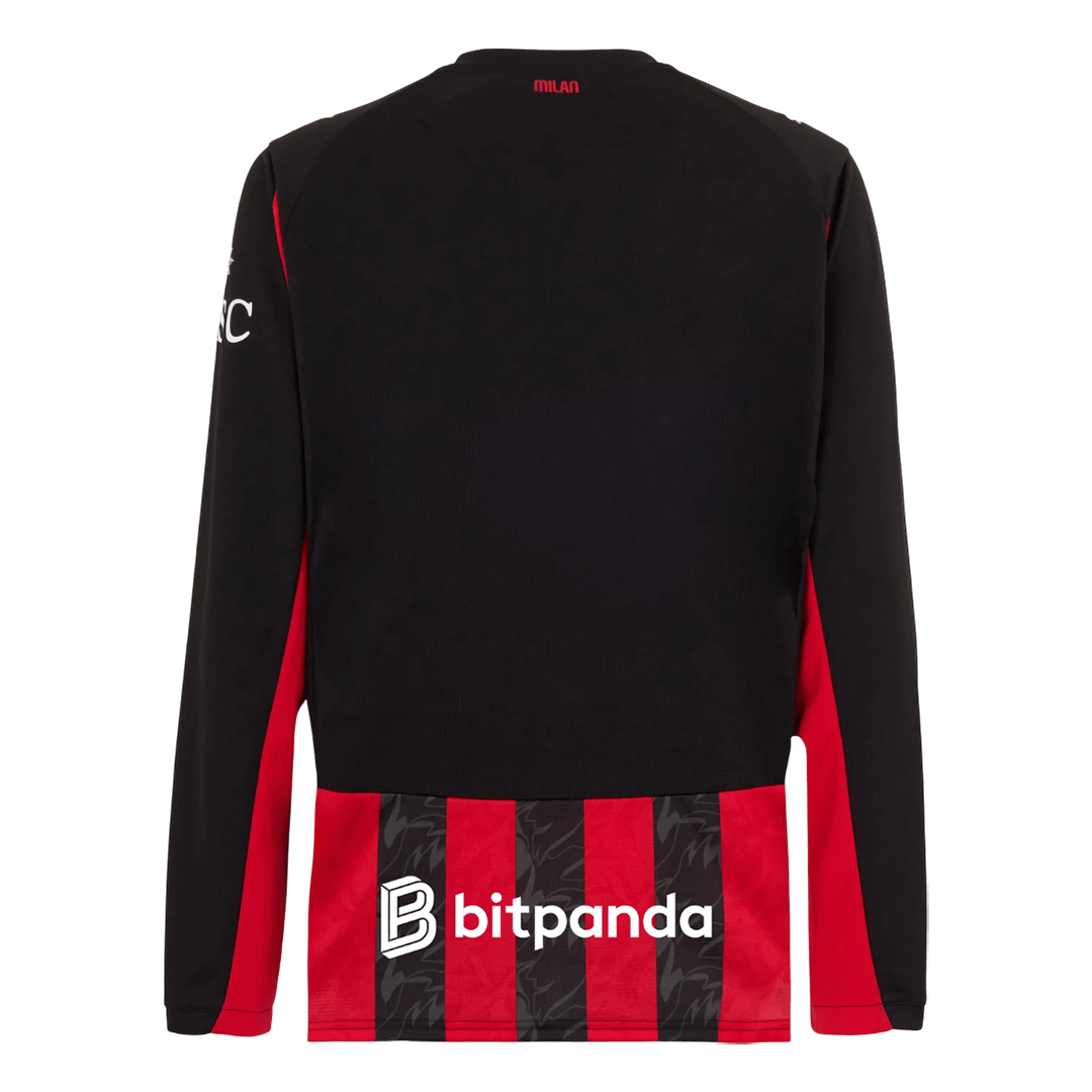 Maillot domicile manches longues de l'AC Milan 2025/26