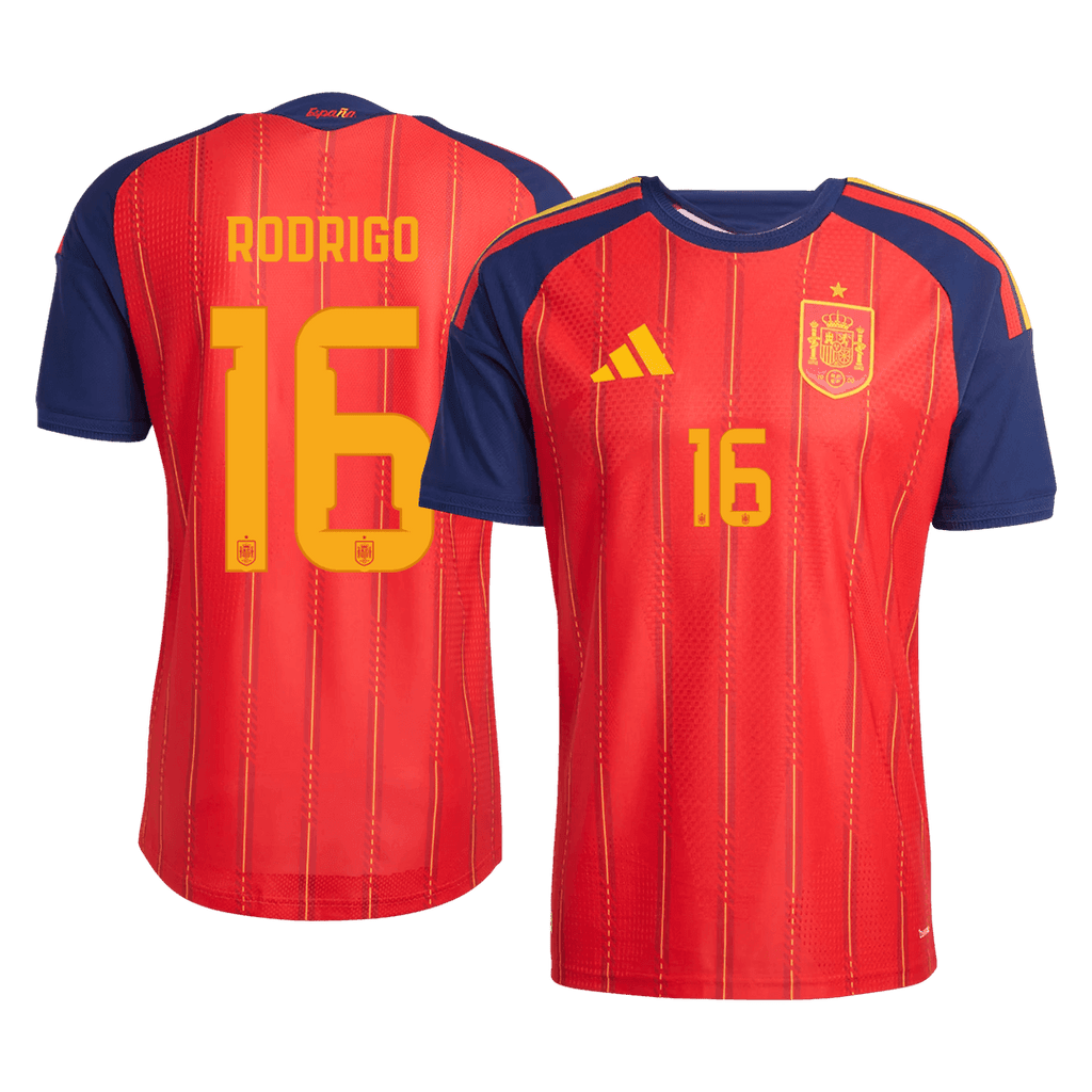 RODRIGO #16 Men Player Version Spain Home Soccer Jersey World Cup 2026 Red