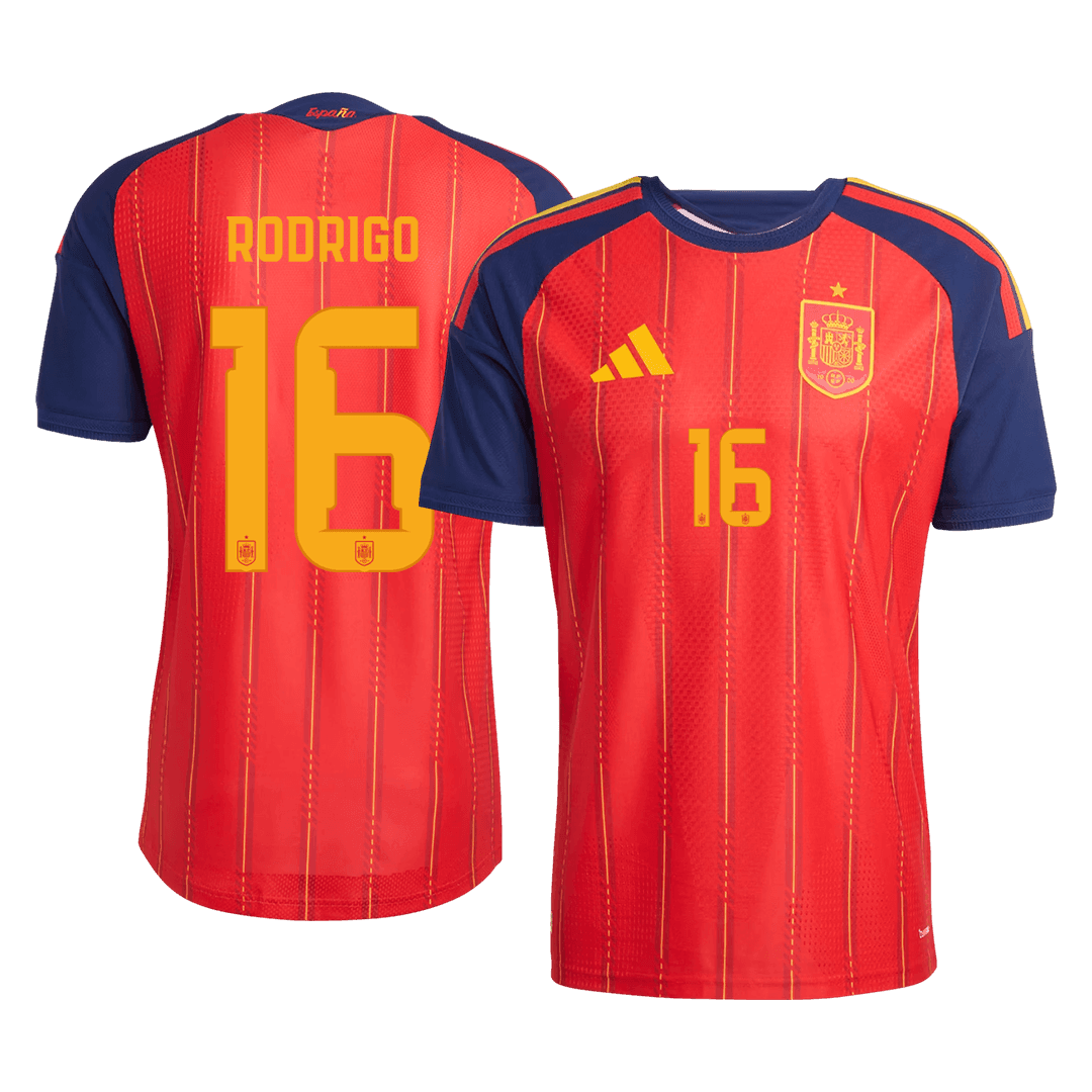 RODRIGO #16 Men Player Version Spain Home Soccer Jersey World Cup 2026 Red