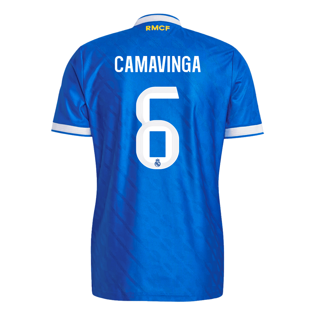 CAMAVINGA #6 Authentic Real Madrid Third Away Soccer Jersey 2025/26 Blue