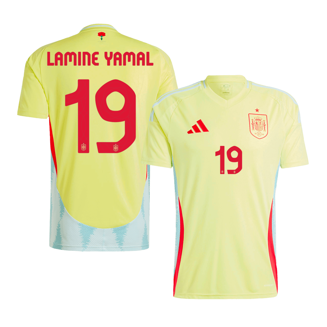 Spain LAMINE YAMAL #19 Away Jersey EURO 2024 - Football Shirt | SmartJerseys | Official Quality