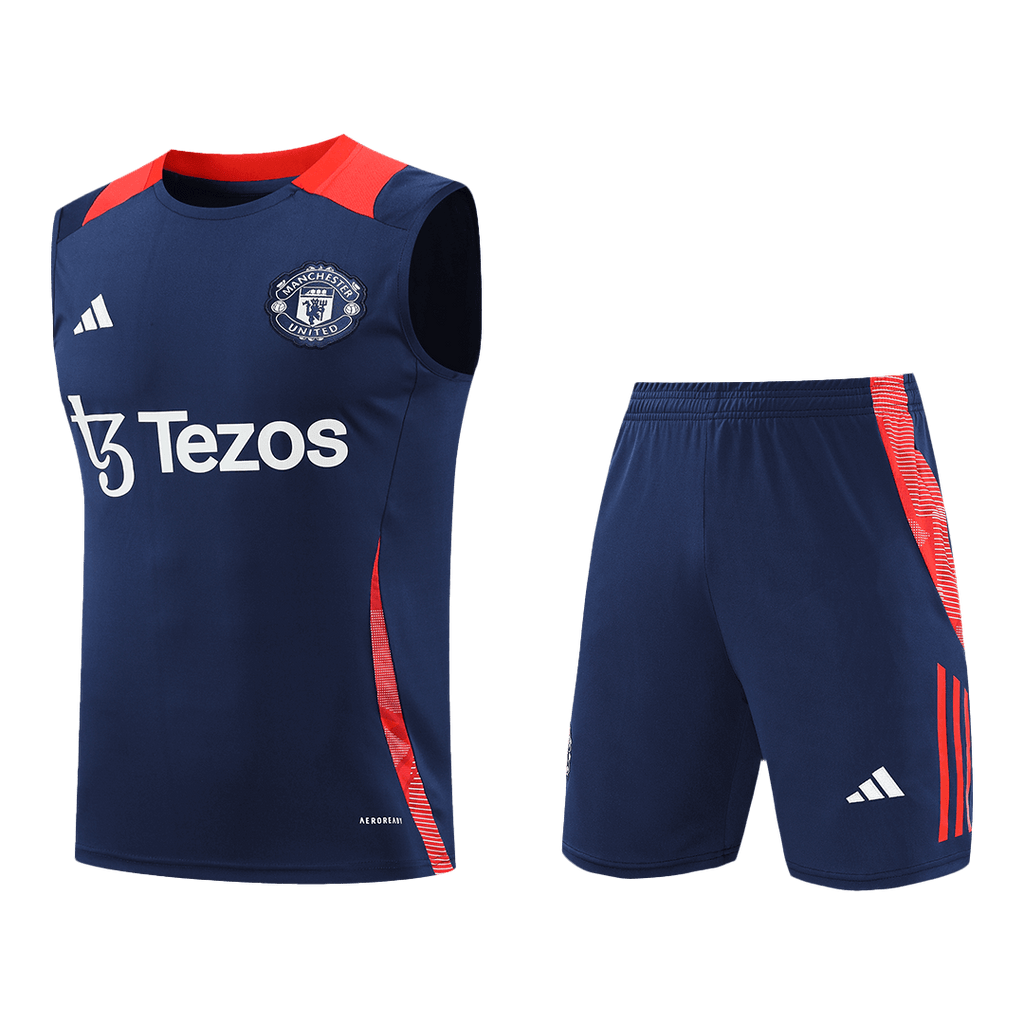 Manchester United Pre-Match Soccer Jersey Kit 2024/25 (Jersey+Shorts)