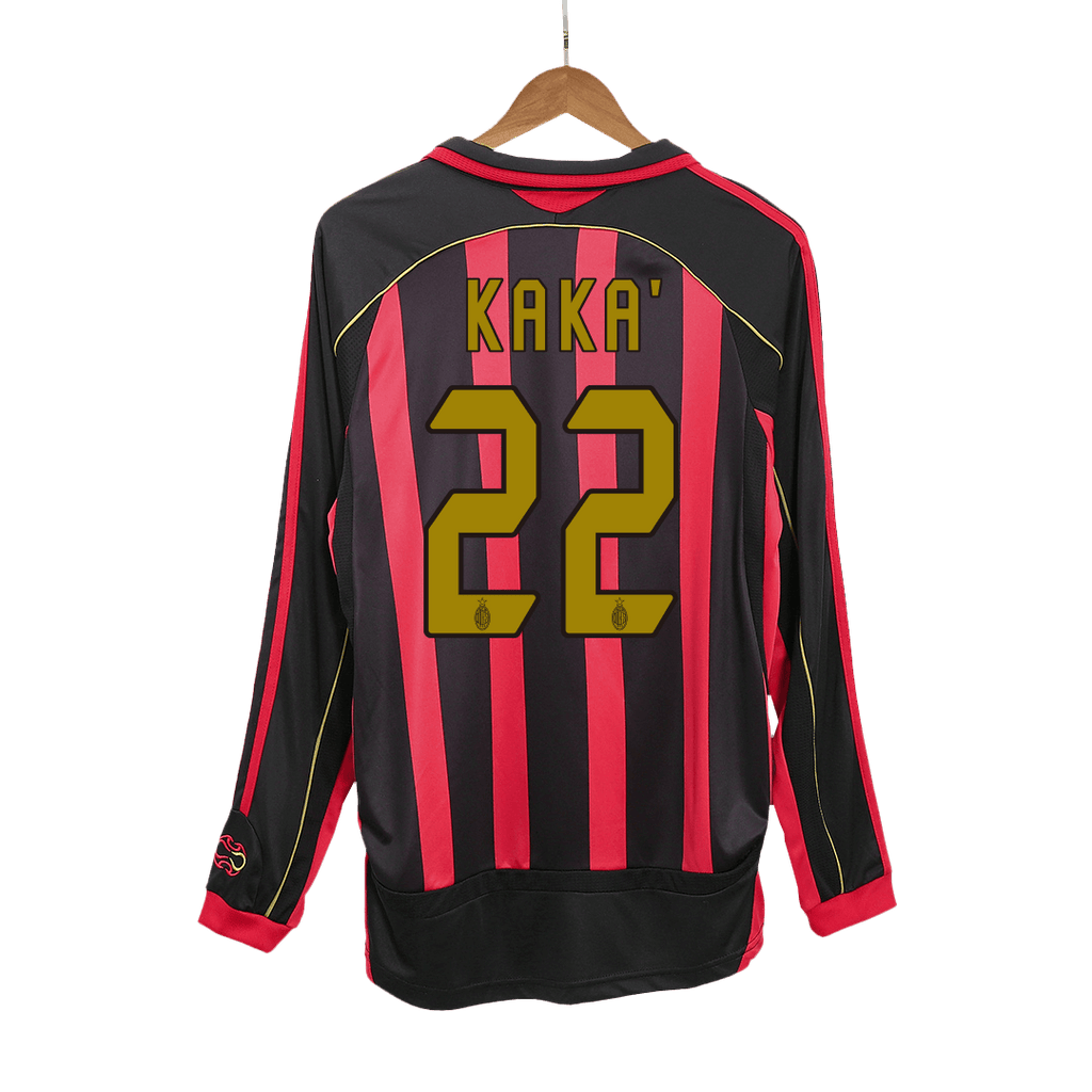 AC Milan KAKA' #22 Home Jersey Retro 2006/07 - Long Sleeve - Football Shirt | SmartJerseys | Official Quality
