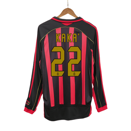 AC Milan KAKA' #22 Home Jersey Retro 2006/07 - Long Sleeve - Football Shirt | SmartJerseys | Official Quality