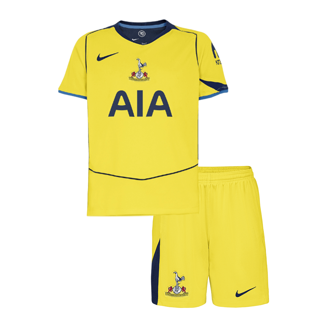 Kid's Tottenham Hotspur Third Soccer Jersey Kit(Jersey+Shorts) 25/26 Yellow - Football Shirt | SmartJerseys | Official Quality